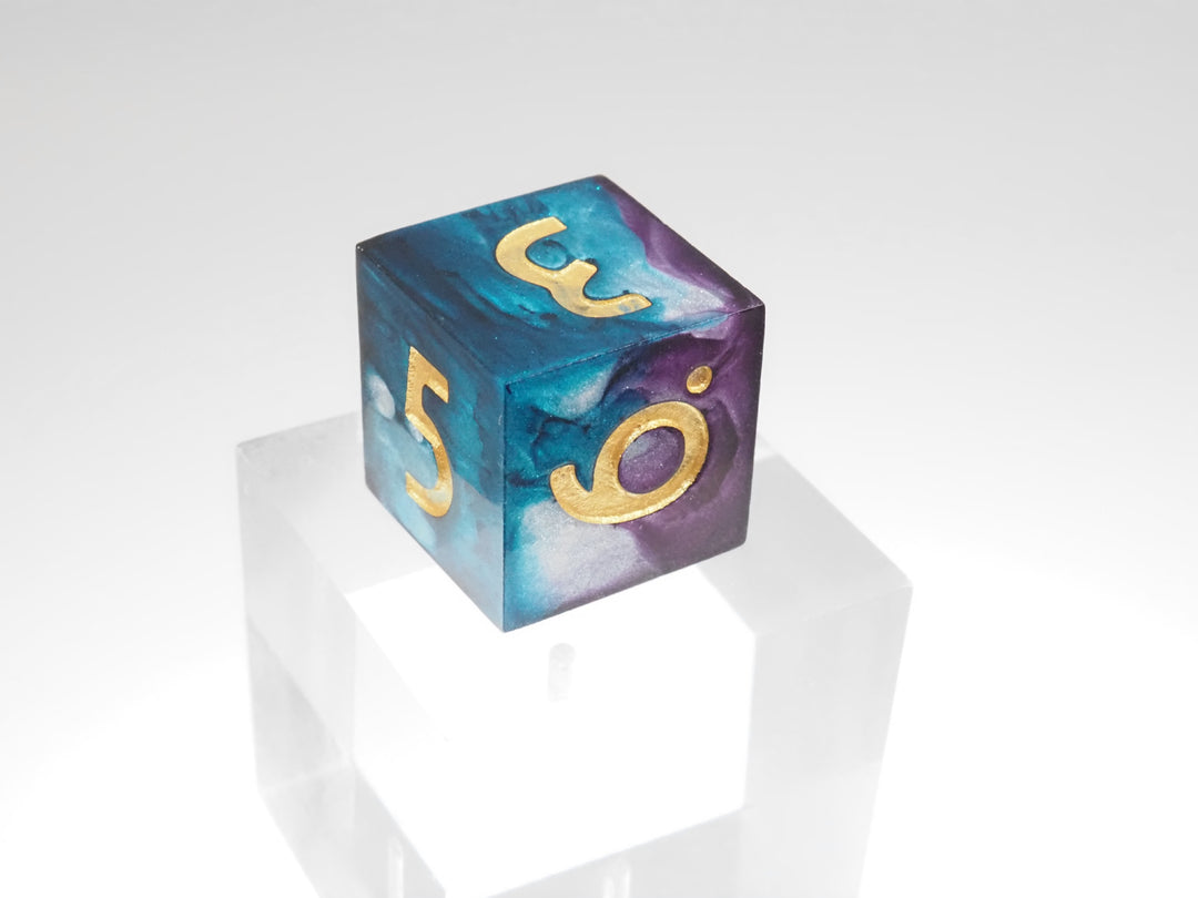 Drip Dice Turquoise and Violet
