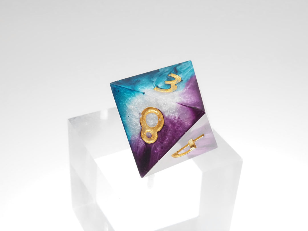 Drip Dice Turquoise and Violet
