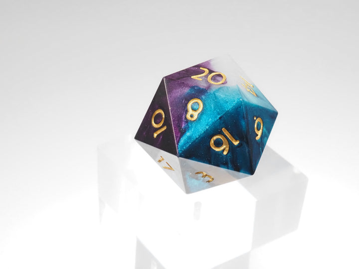 Drip Dice Turquoise and Violet