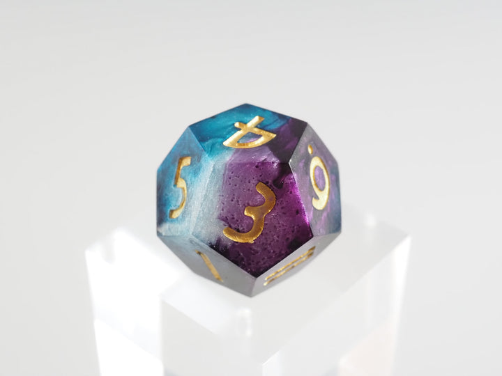 Drip Dice Turquoise and Violet