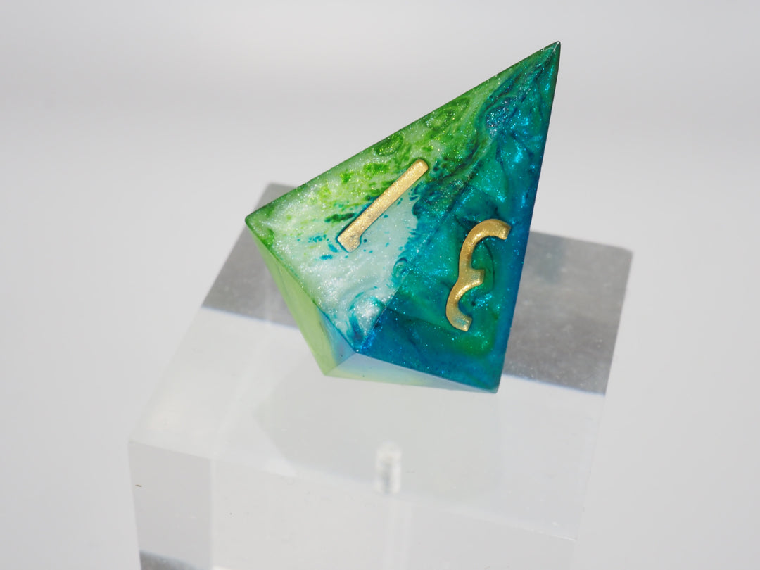 Drip Dice Two-coloured light blue/light green