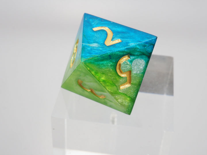 Drip Dice Two-coloured light blue/light green