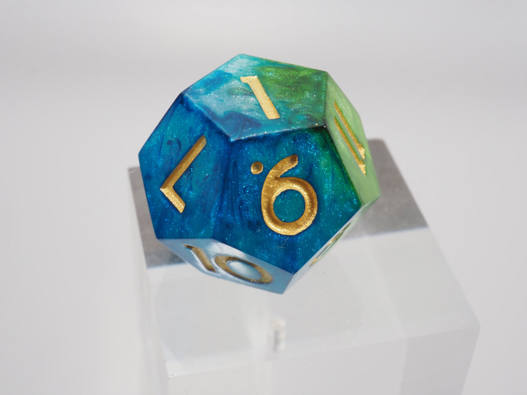 Drip Dice Two-coloured light blue/light green