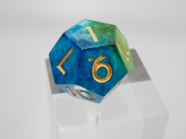 Drip Dice Two-coloured light blue/light green