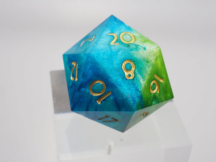 Drip Dice Two-coloured light blue/light green