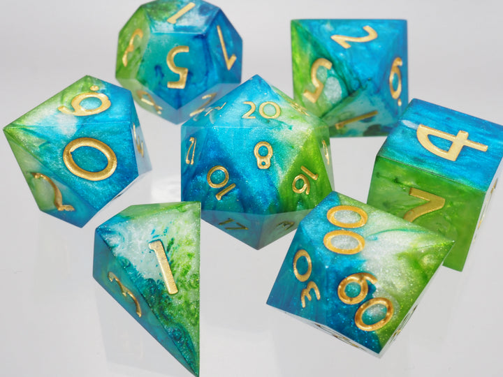 Drip Dice Two-coloured light blue/light green