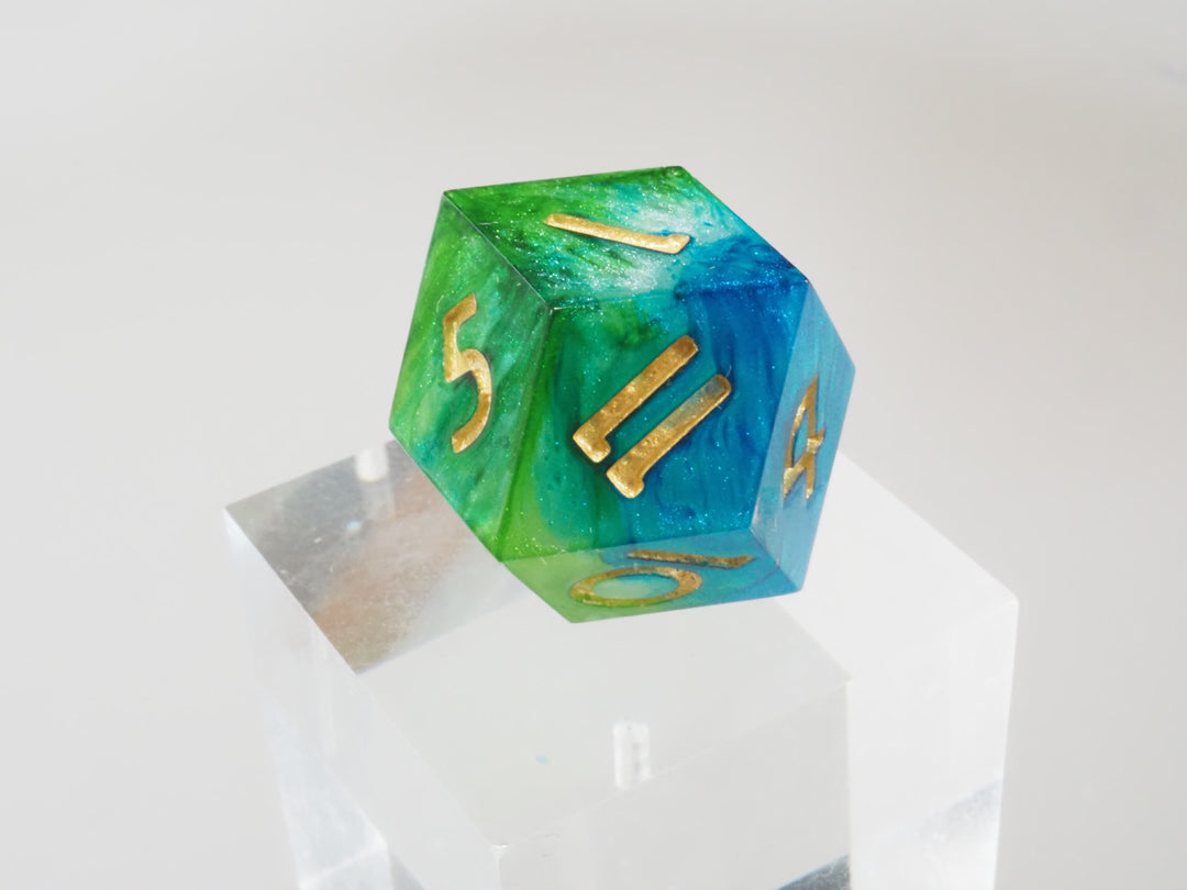 Drip Dice Two-coloured light blue/light green