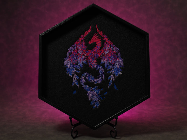 Laubdrache - Bi-Pride Dicetray