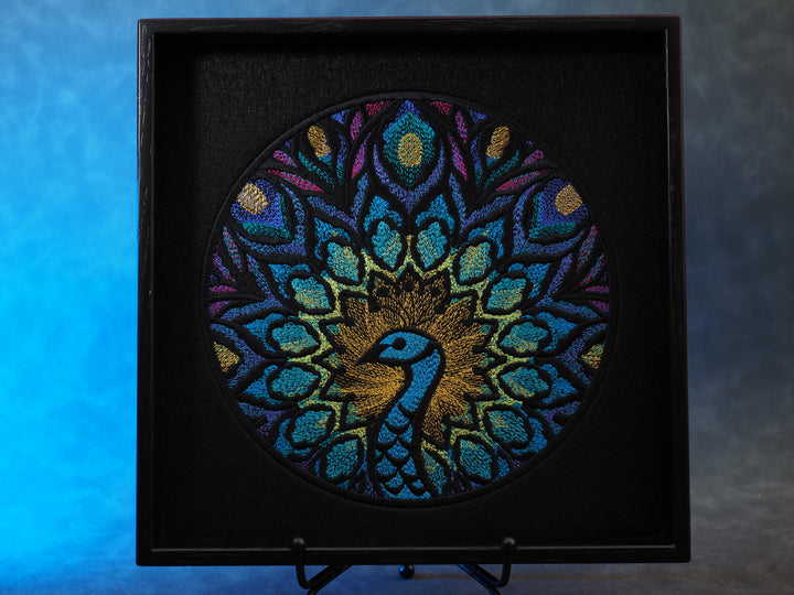 Buntglas Pfau Dicetray
